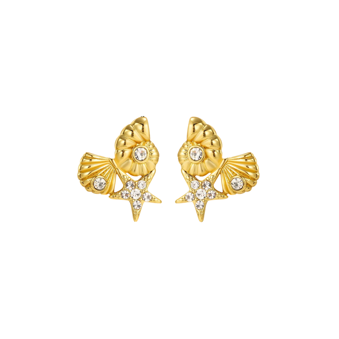 Gold shell studs