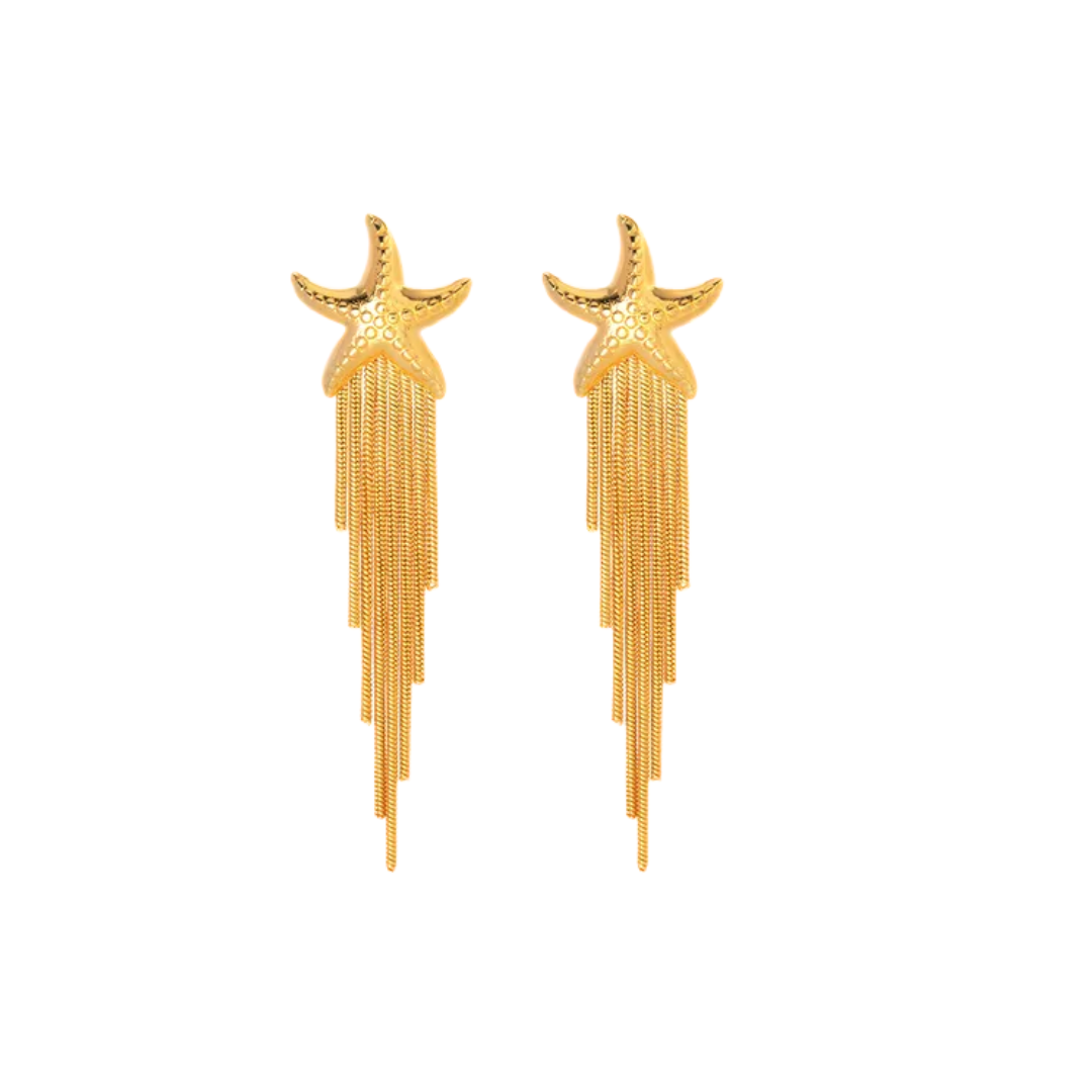 Gold starfish dripping