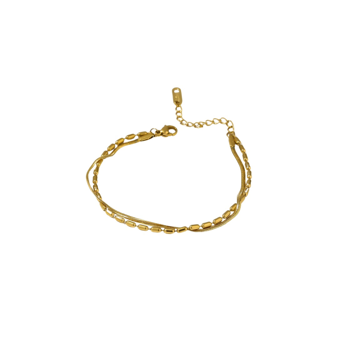 Gold double bracelet