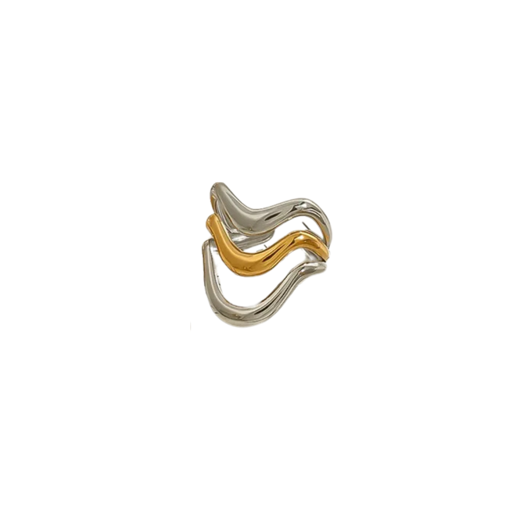 Gold/Silver wave ring