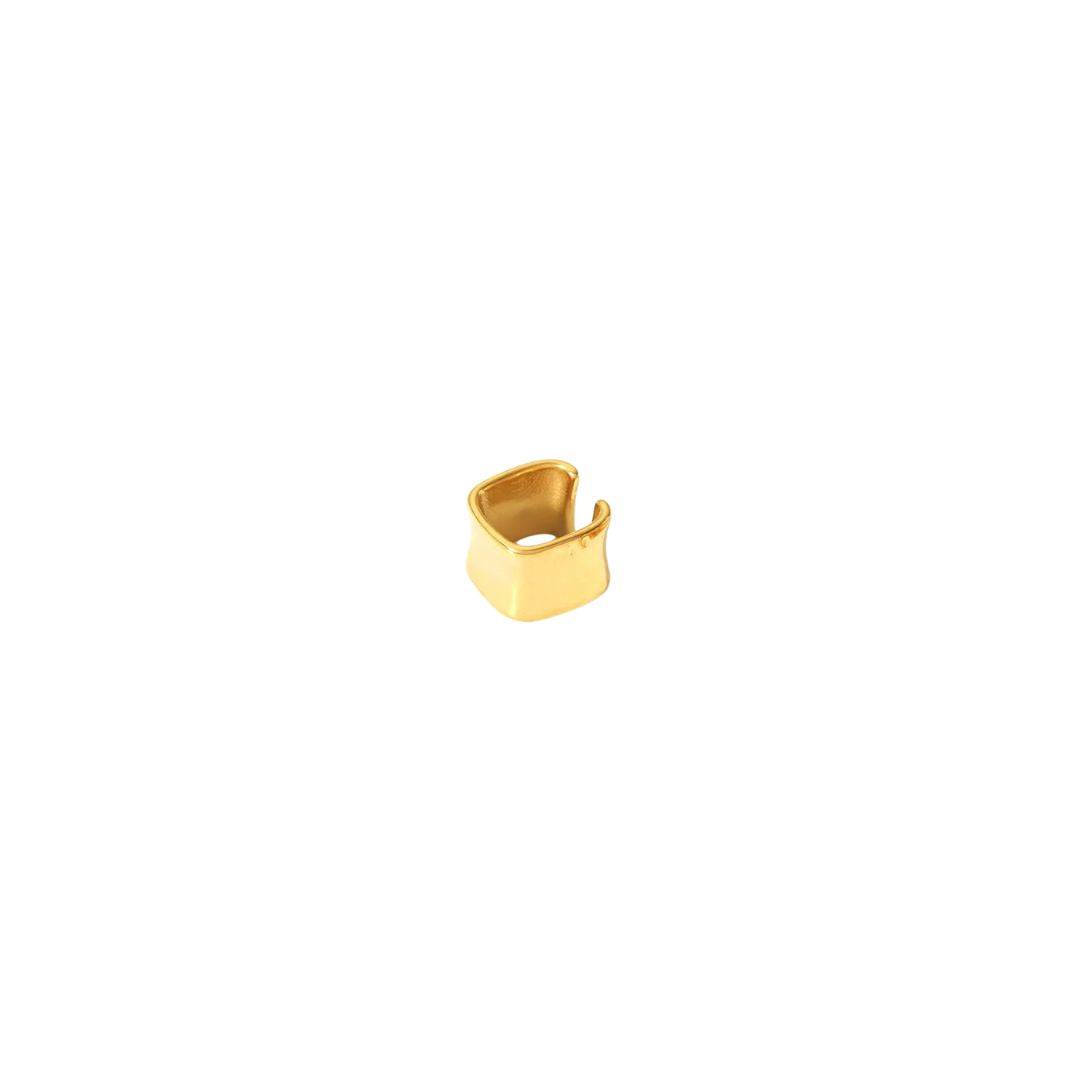 Gold square ear cuff