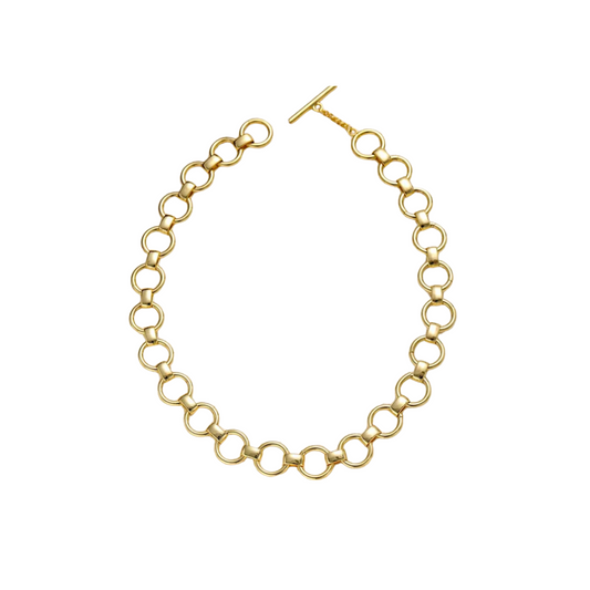 Big round gold necklace