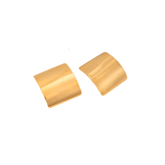 Gold square studs