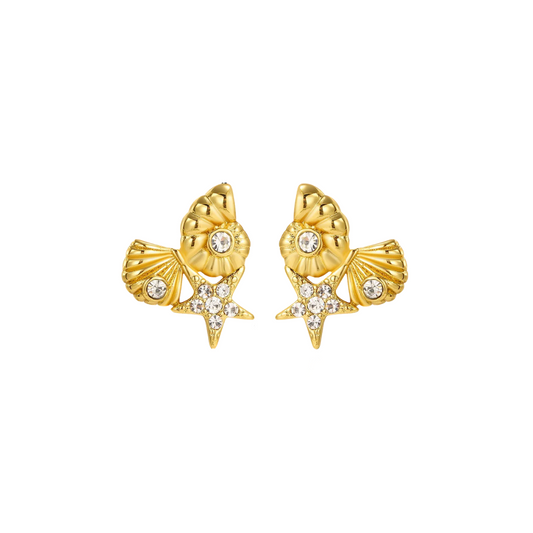 Gold shell studs