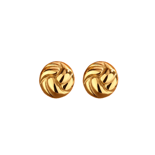 Round gold buttons