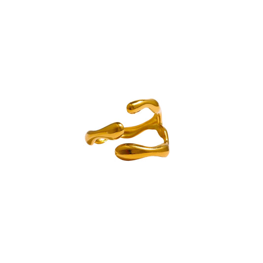 Gold thin irregular ring