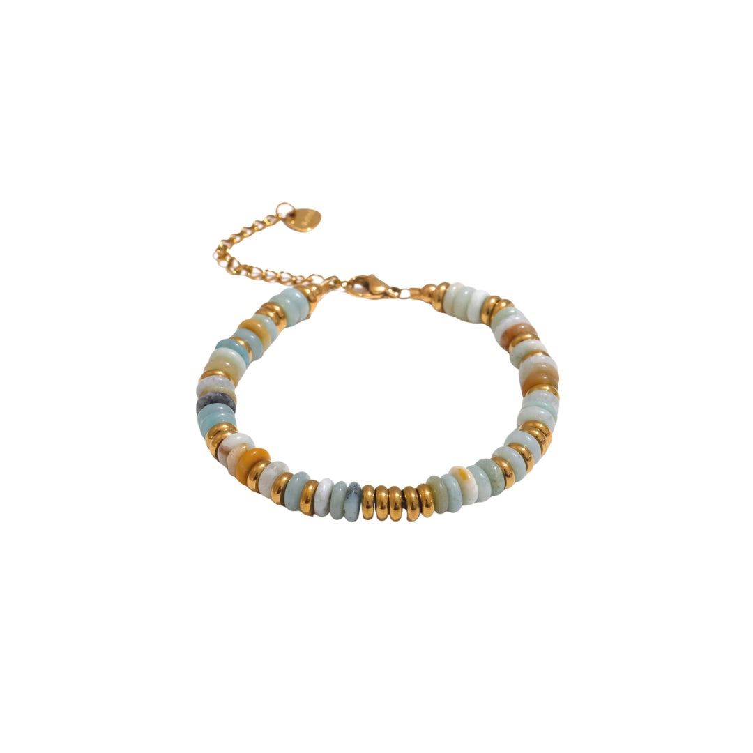 Gold summer beaded bracelet