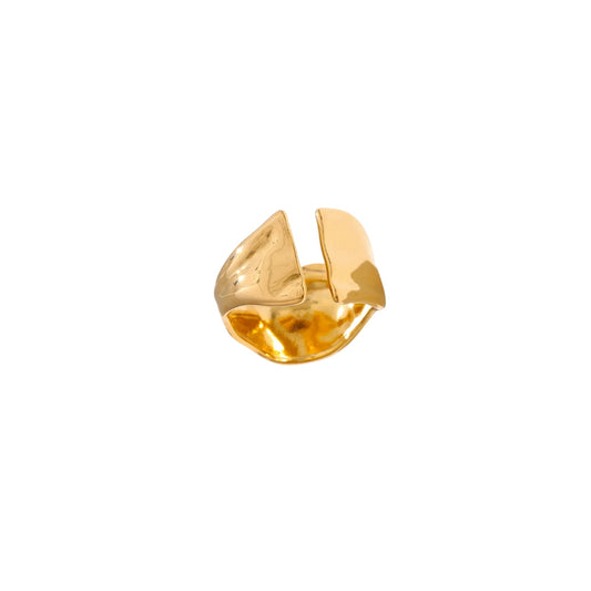 Gold irregular ring