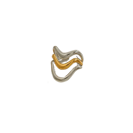 Gold/Silver wave ring