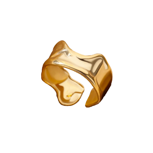 Thick oversized gold bracelet