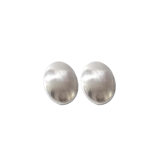 Silver buttons earrings