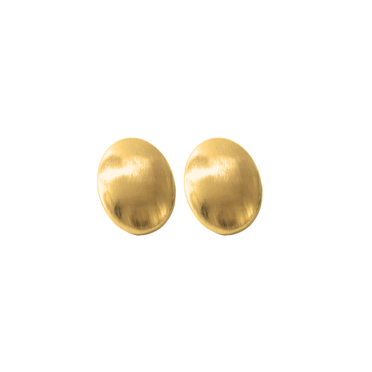 Gold buttons earrings