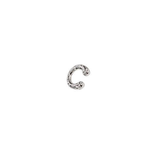 Silver irregular ear cuff