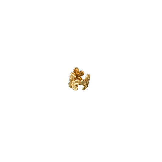 Gold summer flower ear cuff