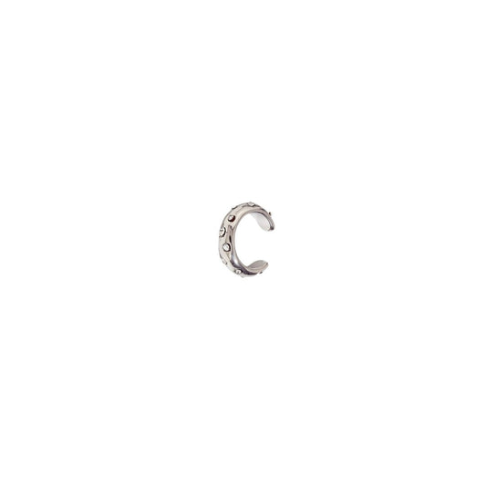 Silver diamond ear cuff