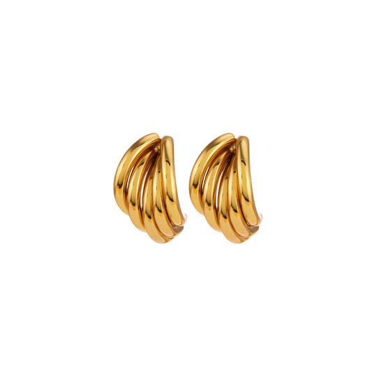Gold layers earrings