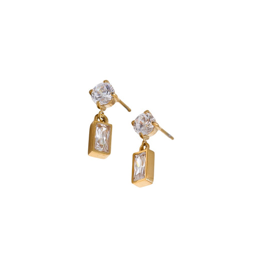 Gold diamond earrings