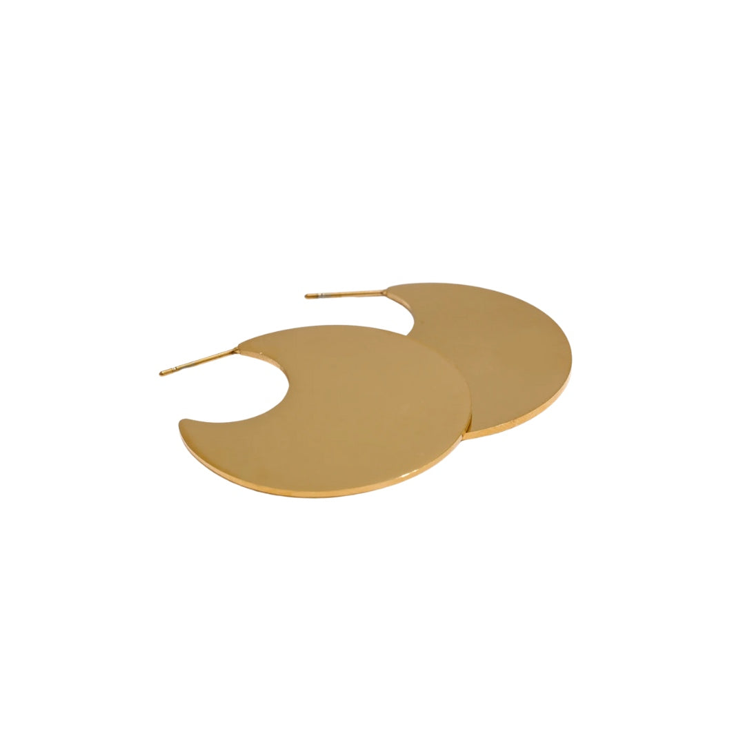 Gold full hoop earrings