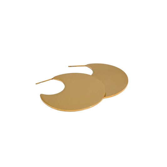 Gold full hoop earrings