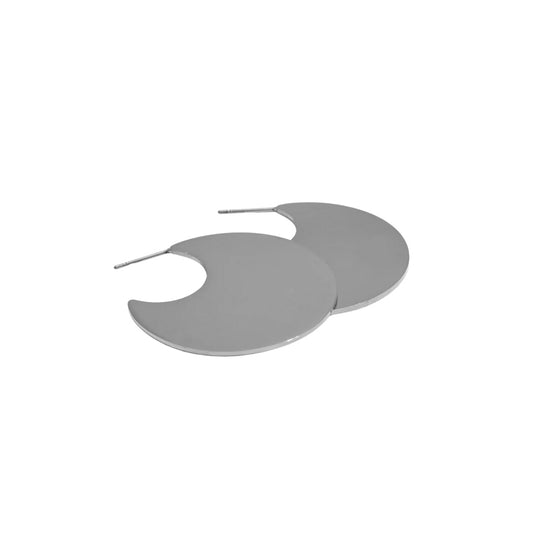 Silver full hoop earrings